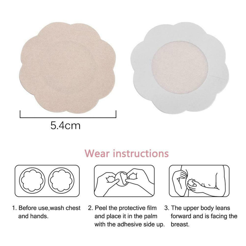 10pairs Disposable Flower Adhesive Nipple Covers Breasts Stickers Pads Bra A