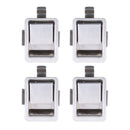 4x Stainless Steel Recessed Mounted