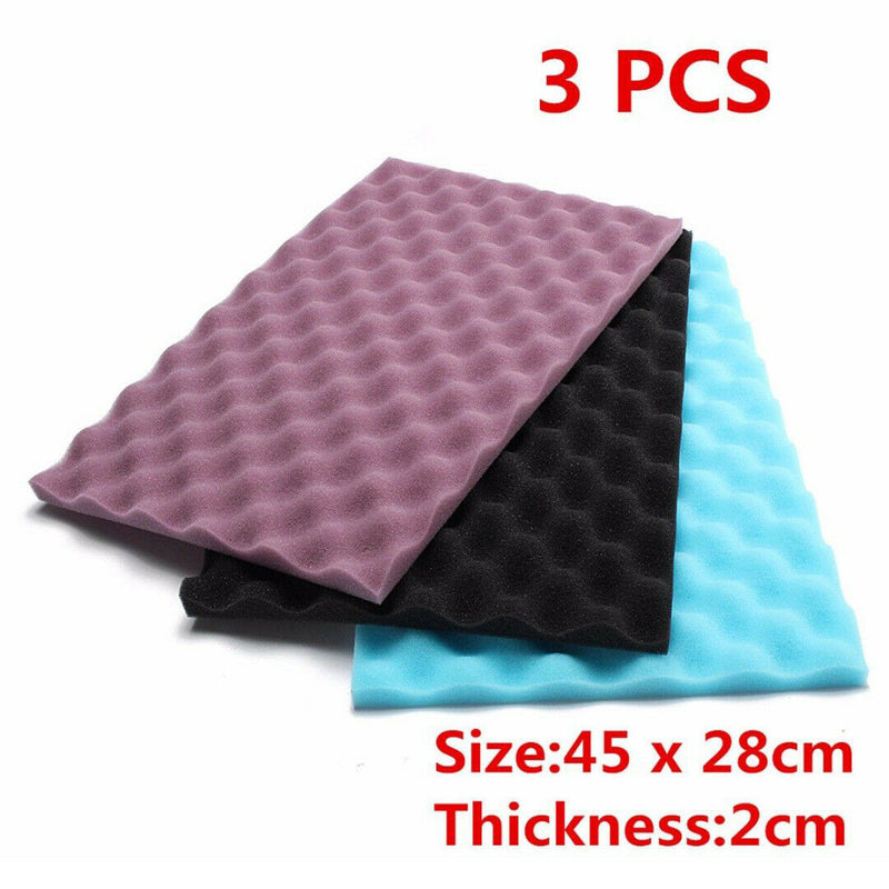 3pcs Aquarium Media Filter Foam Sponge Pads Flame Retardant Silencing Sponge #