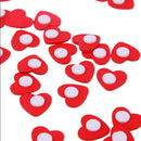100 Pcs/Lot Mini Wooden-Red Love Heart Sponge Stickers Del Fridge/Wall We YYT