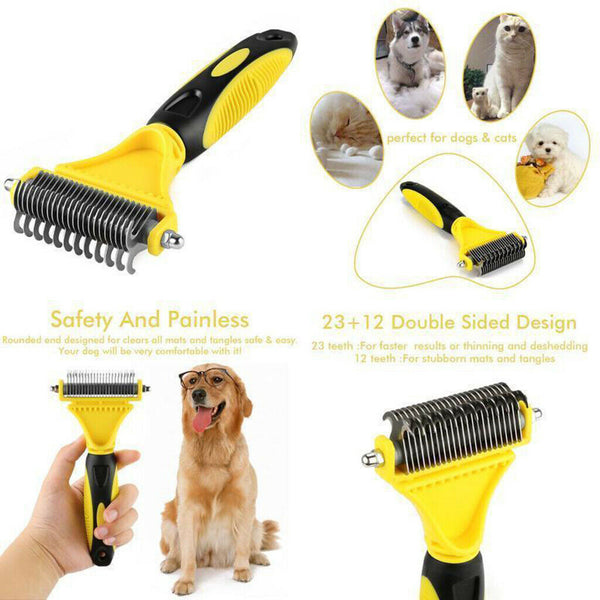 Pet Grooming Tool, Pet Stainless Steel Hair Comb Brush Professional Dog Shedding
