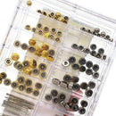 170Pcs/Box Watch Crown Parts Replacement Assorted Dome Flat Head Watch Acce T6J8