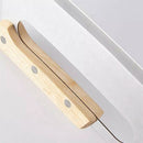 Kitchen Pizza Cutter Stainless Steel Wooden Double Handle Pizza Cutter PieB Ew