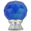 1 x 30MM Crystal Glass Round Door Knob Cabinet Drawer Wardrobe Pull Handle  P9M9