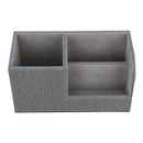 Leather Pen Holder Pen Container Tabletop Storage Box Gray