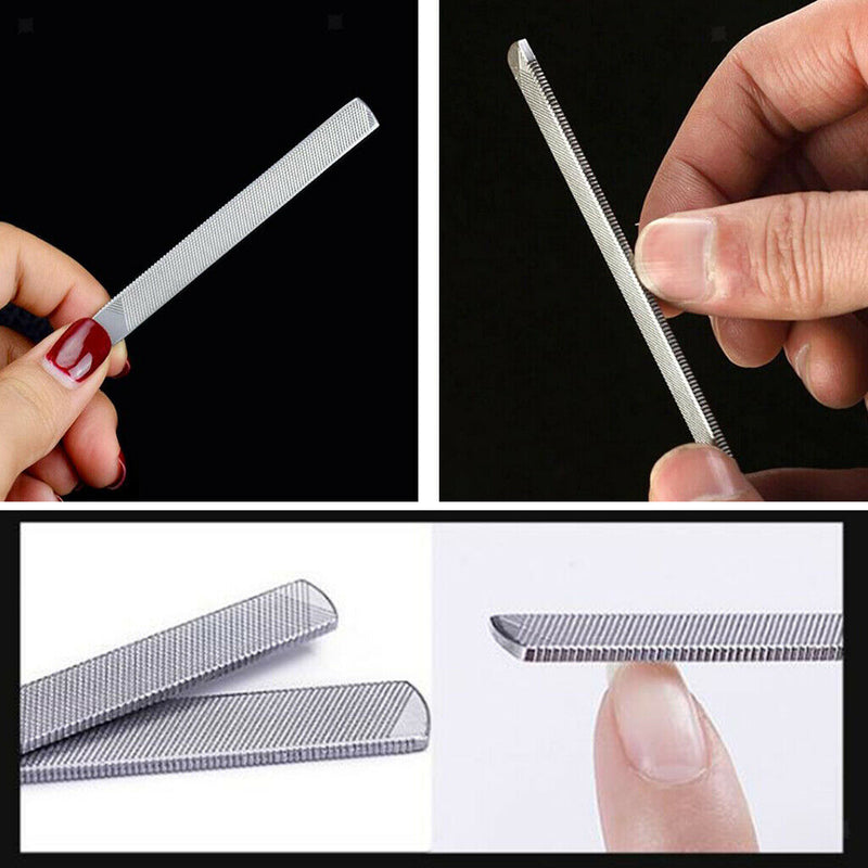Metal Nail Art File Double Sided Grinding Polisher Finger Cuticle Remover