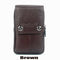 New Portable Soft Leather Belt Purse Bag With Zip Pockets and Phone Pocket for