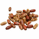 100 Pieces Oval Print Pattern Wooden Beads DIY Accessories Beads L6X8