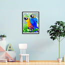 Stamped Cross Stitch Parrot Embroidery 14CT DIY Needlework 46x36cm (SZX023) A