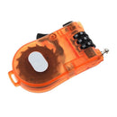 3 Feet Cable Lock Retractable Combination for Luggage Cycling - Orange X5H2