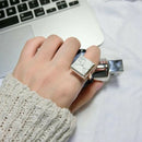 Geometric Big Finger Ring Boho Ethnic Women Hippie Ring Square