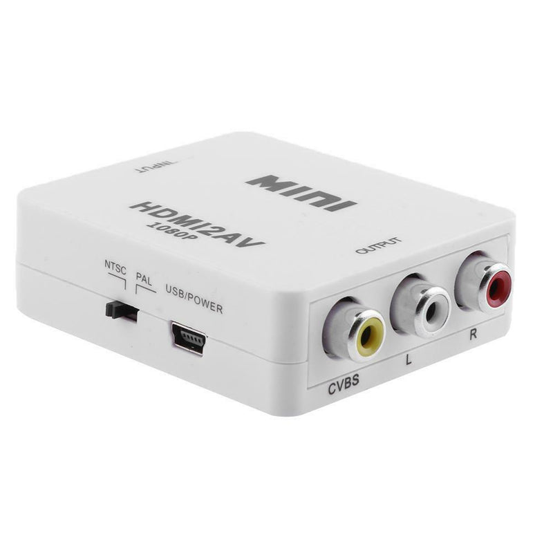 HDMI to RCA Video Audio Set-Top Box 1080P HDMI2AV Adapter Converter