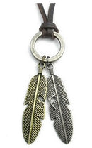 Jewelry Men's Ladies Necklace, Angel Spring Pendant with Leather Necklace