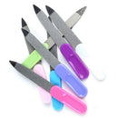 2Pcs Dual sided stainless steel metal nail art file manicure pedicure tool OZ
