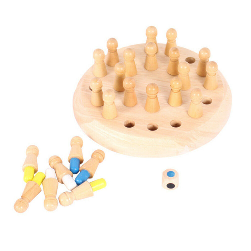 Wooden Memory Match Stick Chess Game Puzzle Toys Kids Early Learning Toys
