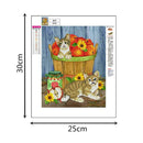5D DIY Diamond Painting Cats Fruits Cross Stitch Embroidery Rhinestones Kit