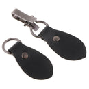 2 Set Black Metal & Leather Sewing Buckle for Bag Making Clothing Decoration