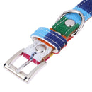 Pet Adjustable Collar Buckle Neck Leather Colorful Rainbow  S