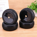4PCS RC 1:8 Off Road Car Buggy Rubber Tires & Plastic Wheel Rims HUB HEX 17