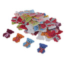 50Pcs Cute WOOD Cartoon Bear Wooden Buttons Kids Baby Cloth DIY Sewing Craft