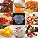 50 pcs. Transparent Plastic Disposable Soup Bowls Chutney Bowls Storage Box