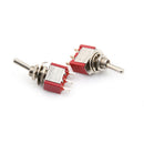 2x SPDT On/Off/On 3Position Toggle Switch AC250V/2A/120V/5A MTS-103 ME