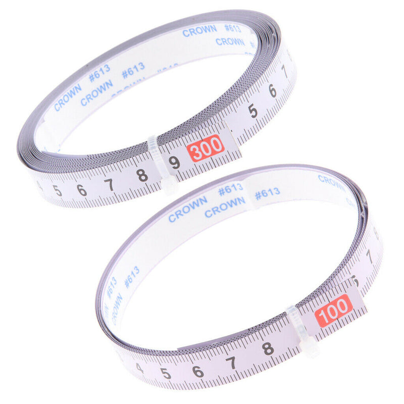 2 Pieces MiterTrack Tape Measure Metric Ruler Positive (0-100CM) /0-300CM)