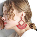 Beaded Tassel Earrings,Statement Laniyah Fringe Drop Earrings for Womens Gi