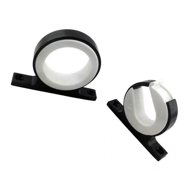 2Pcs New Fishing Rod Storage Clips Pole Holder Rack Organizer Mounting - Black