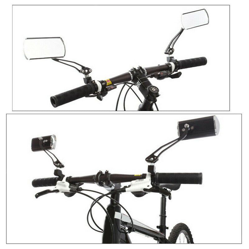 2PCS Bicycle Rearview Mirror Adjustable Handlebar Mirror for Mountain/Road Bike