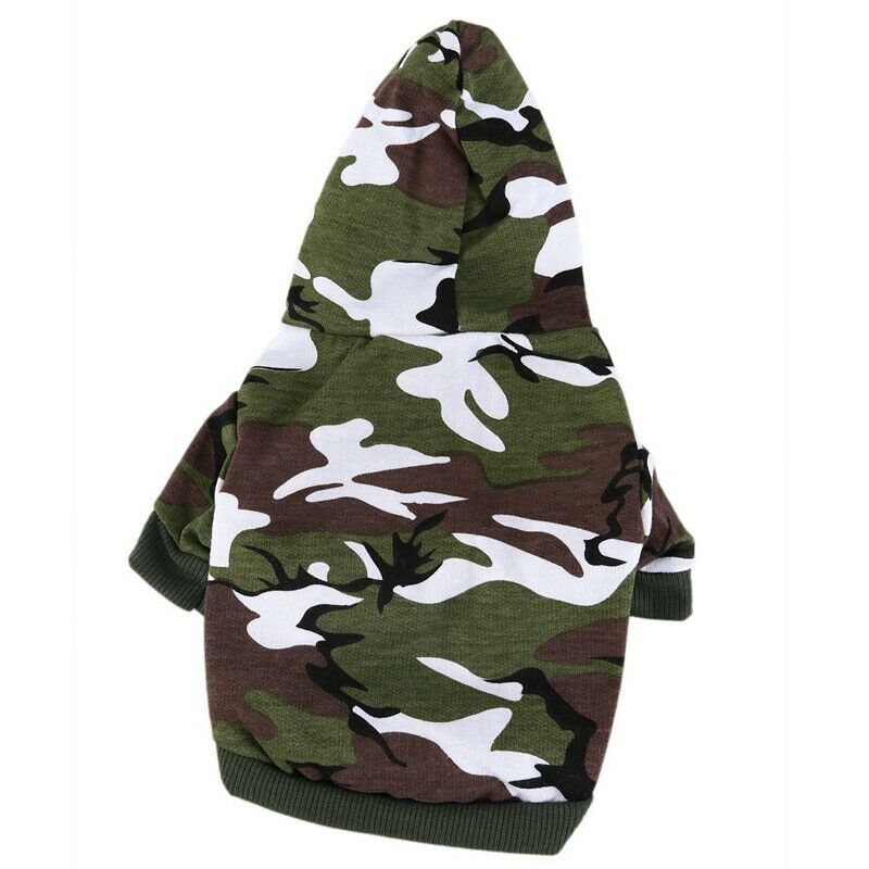 Clothing Dog Jacket with Hooded Clothes Animal Camouflage Costume (Army Gre B5C1