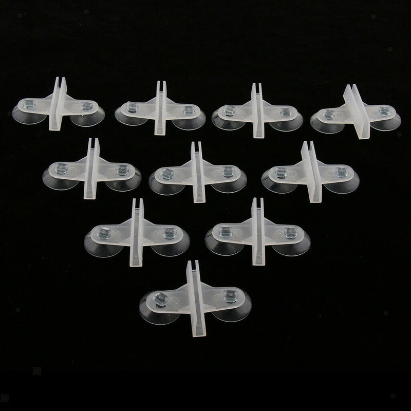10pcs Plastic Aquarium Tank Suction Cup Clear Fish Tank Divider Sheet Holder