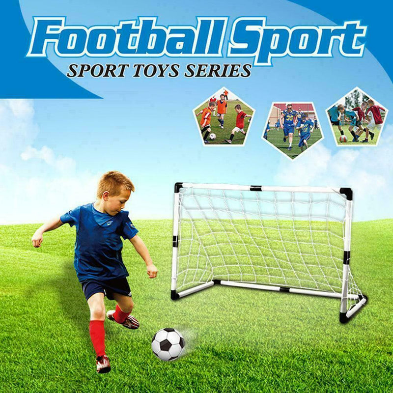 Children's Kid's Junior Football Goal Soccer Set with and Pump Ball Q4A7