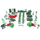 Plastic Military Playset, 52pcs 4cm Soldier Army Men Figures & Accessories