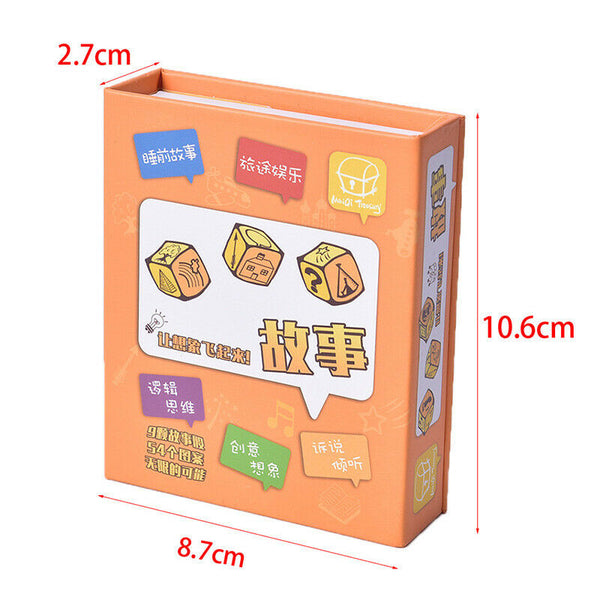 9pcs Story Dice Puzzle Board Game Telling Story Children Funny English  OZ