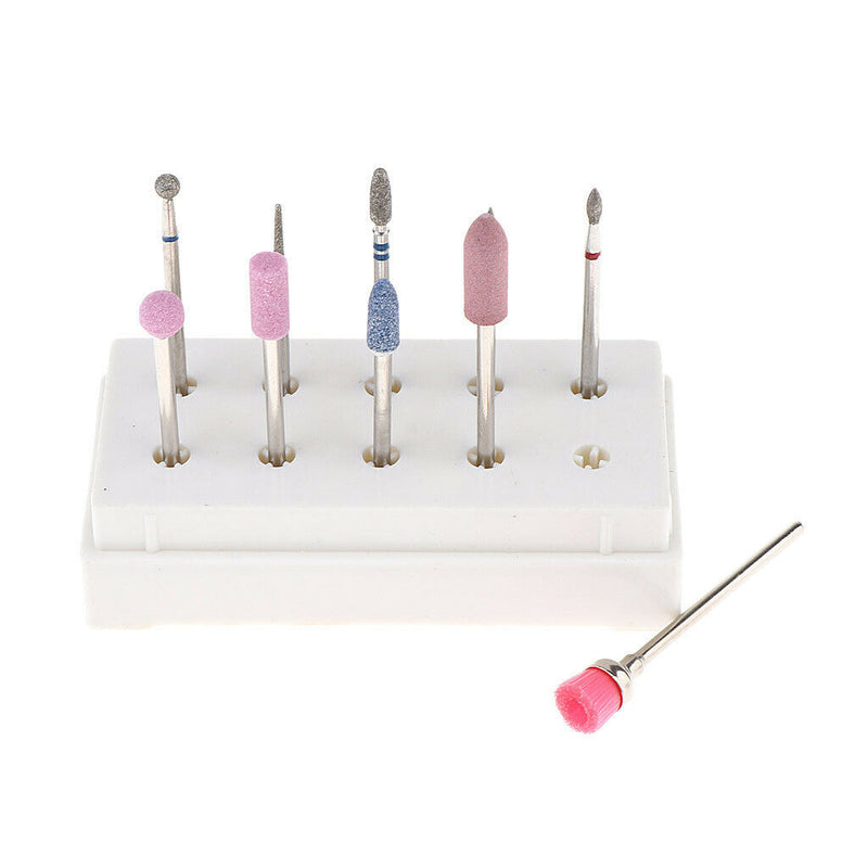 10pcs/set Cuticle Clean Nail Drill Bit File Polishing Electric Drill Bits