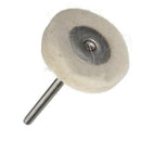 2Pcs 25mm Cloth Wheel Polishing Buffing 3mm Shank for Rotary Tool White