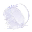 Flower Girl Basket White Flower Basket Wedding Flower Basket Bow Bride Wedd