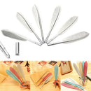Modern Neutral Colorful Feather Shape Rollerball Pen School Office Supplies 3C