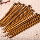 36Pcs 25cm Bamboo Single Pointed Knitting Needles Kit with Storage Case Set