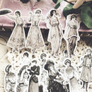 14Pcs/pack European lady stickers scrapbook DIY diary albums notebook decor M&E