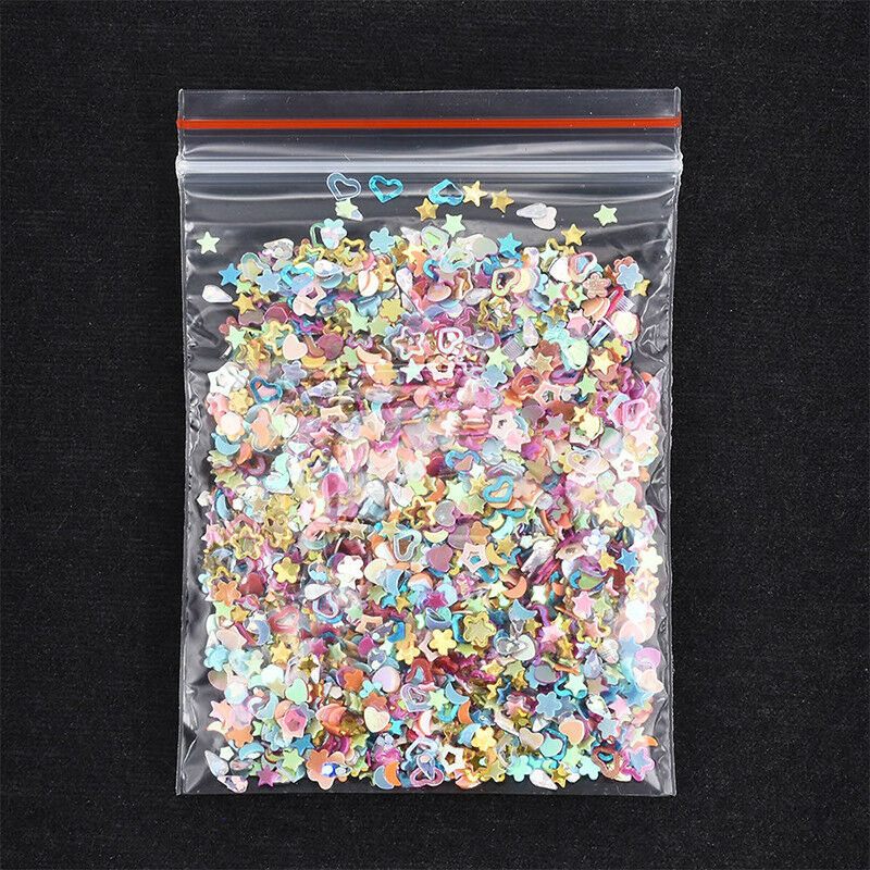 5000pcs Nail Art DIY Glitter Heart Flower Star Sequins Stickers Decals Supply