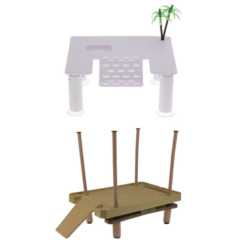 Set of 2, Aquarium Fish Tank Reptile Turtle Tortoise Basking Platform Dock