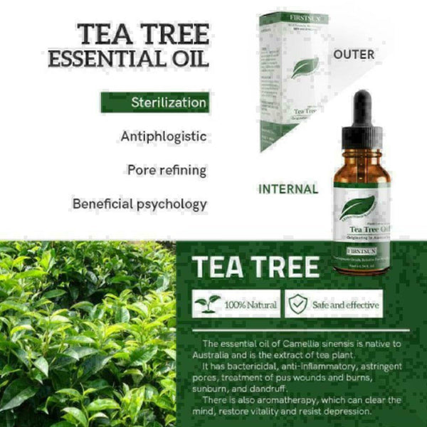10ml 100 Tree Pure Essential Oil Face Care Skin Acne Treatment Oil High T7S7