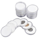 60 Pcs 46mm Coin Cases Capsules Holder Applied Clear Plastic Round Storage  W8V5
