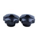 M8 x 50mm Diameter Thread Clamping Star Knob Black Replacement 2pcs Y4V7