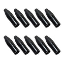 10pcs XLR 3Pin Male DIY Audio Cable Mic Connectors Solder Plug Mic Adapters