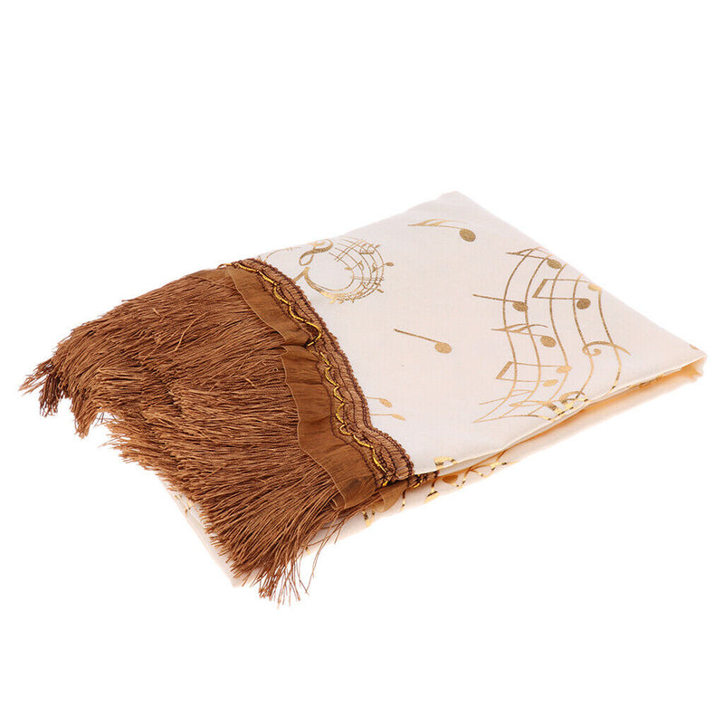 Universal Upright Piano Dustproof Top Cover Cloth with Tassel Decor for Standard