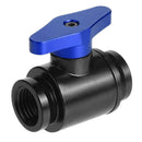 G1/4 Vent Valve Aluminum Handle Double Inner Teeth Waterway Control(Blue)