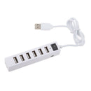 2x 7-Port USB 2.0 Multi Charger Hub +High Speed Adapter ON/OFF Switch Laptop
